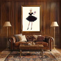 Fashion Illustration Elegant Evening Wear Poster