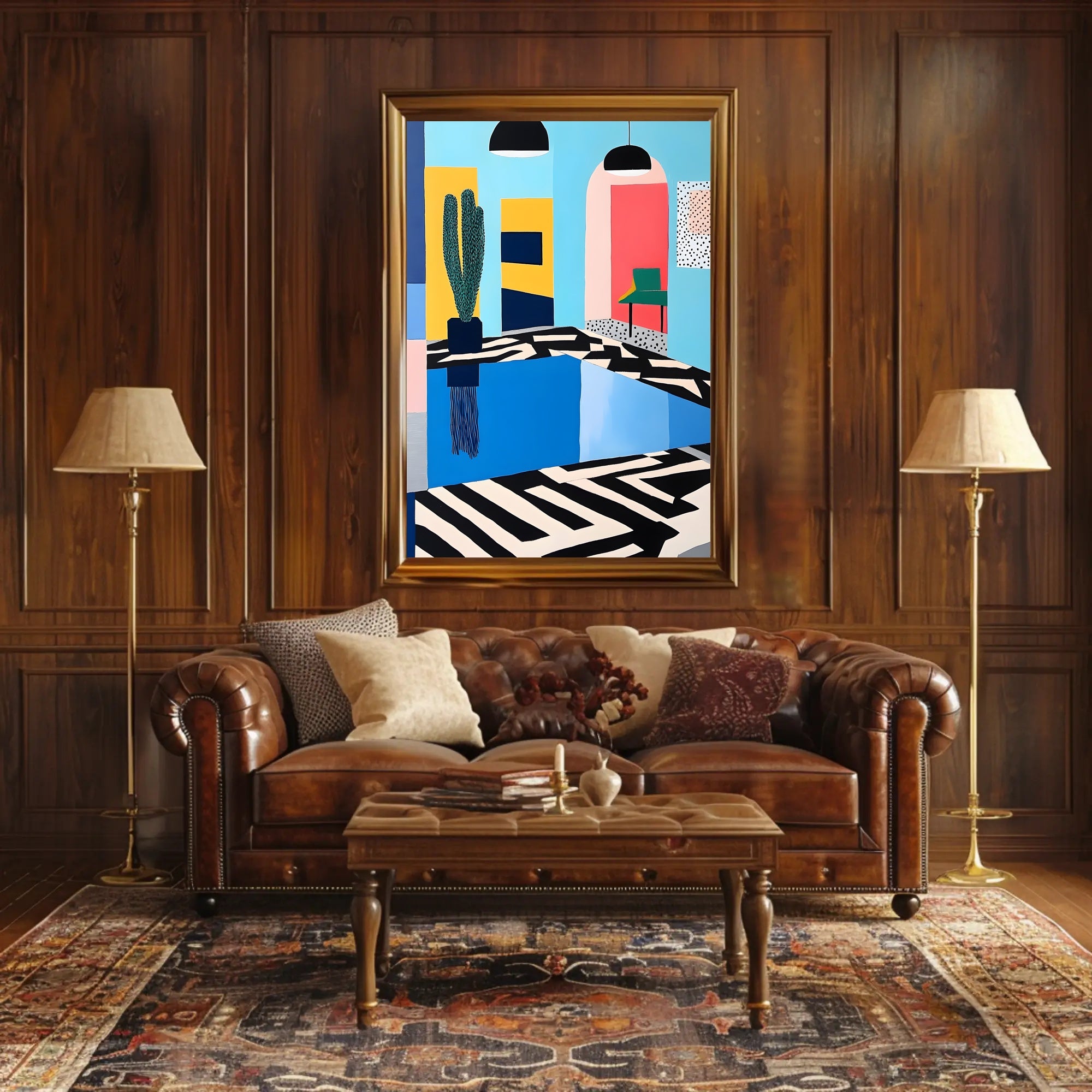 Modern Interior Abstraction Poster Wall Art