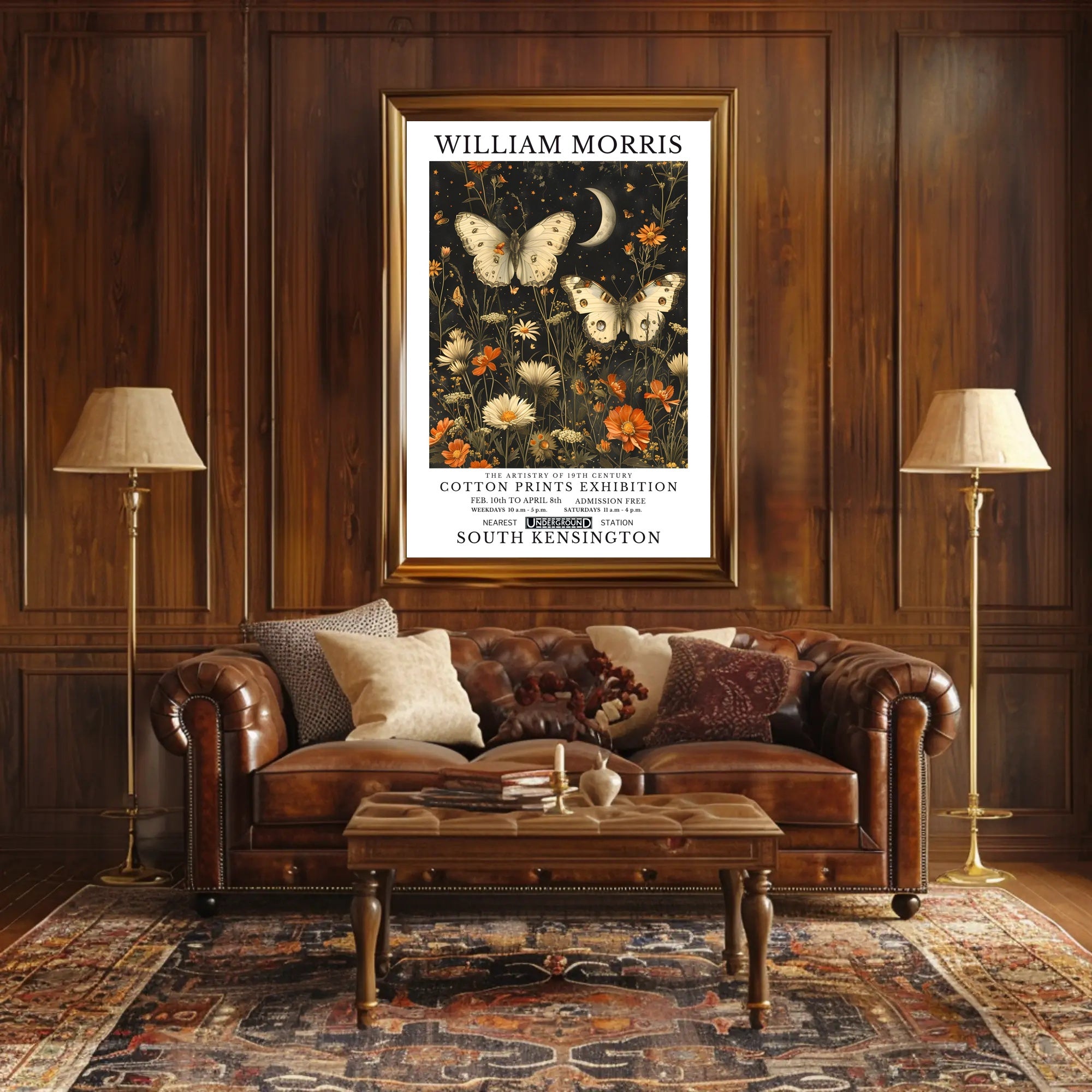 William Morris 19th Century Cotton Prints Poster