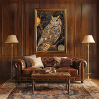 Intricate Owl Fantasy Surrealism Art Print Fantasy or Mythology Poster