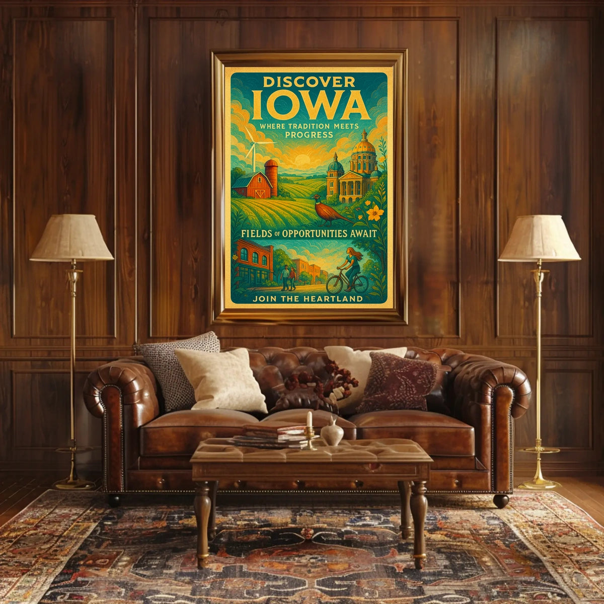 Discover Iowa Where Tradition Meets Progress Poster