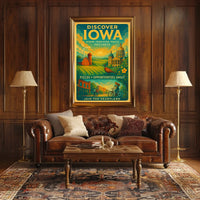 Discover Iowa Where Tradition Meets Progress Poster