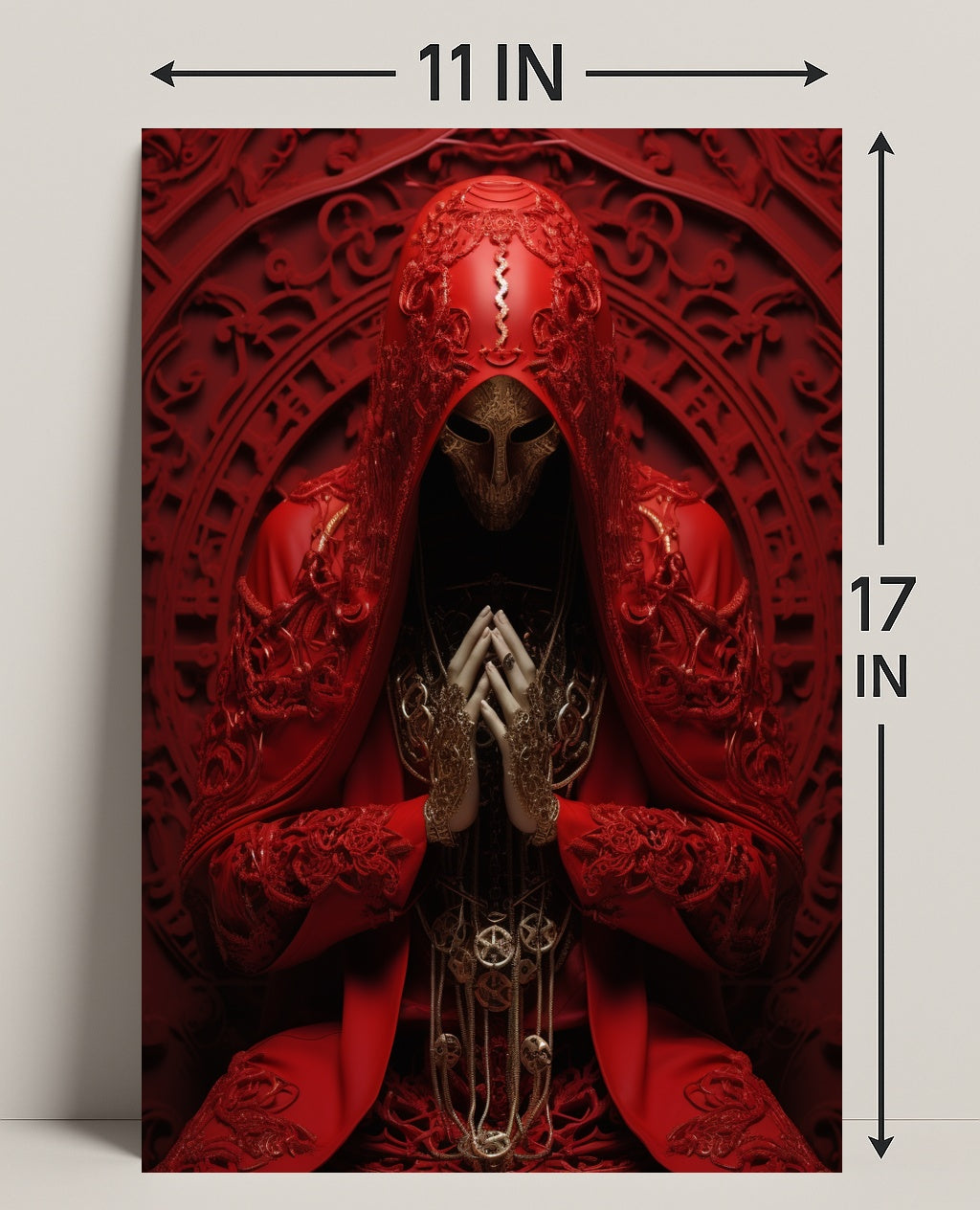 The Enigmatic Figure In Red Poster PosterGoat
