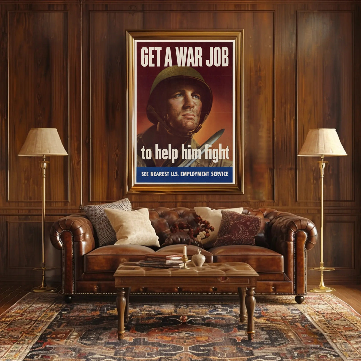 World War II Era Patriotic Propaganda Poster