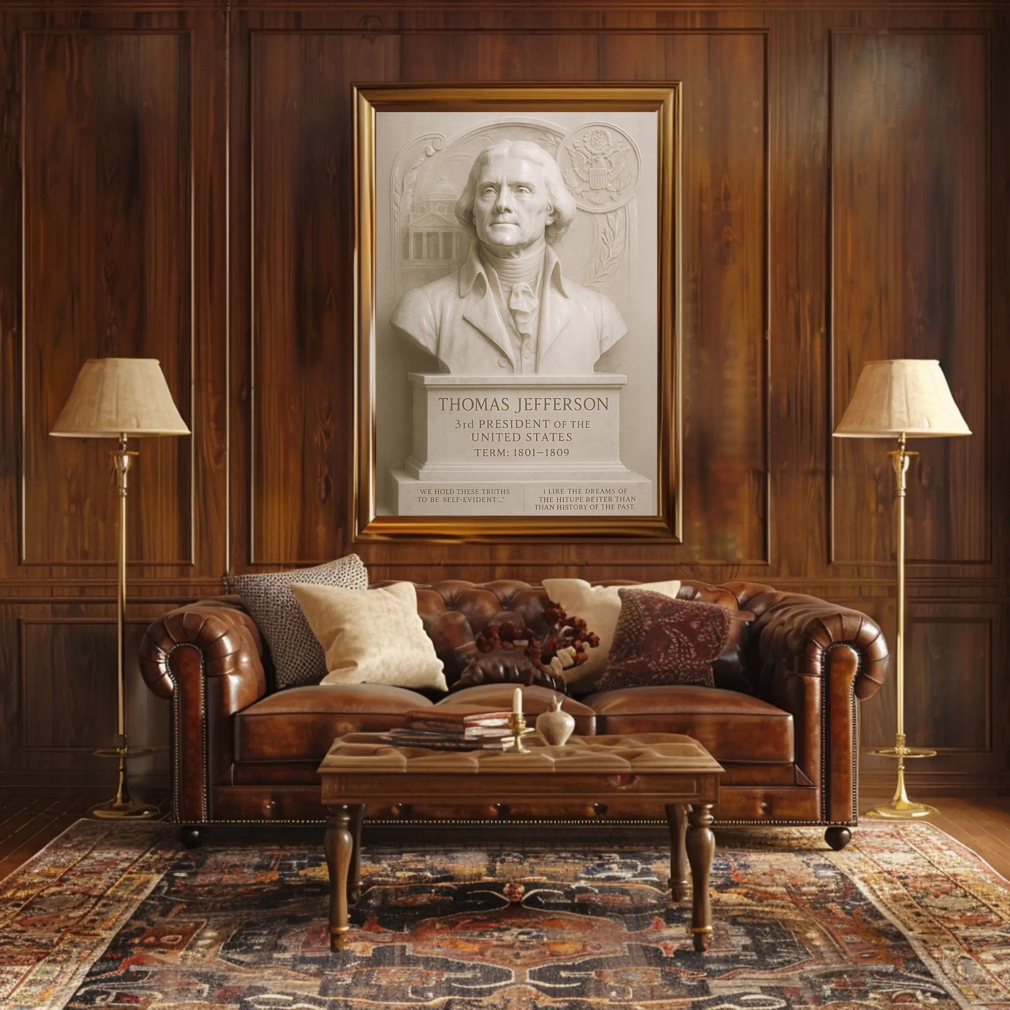 Thomas Jefferson Historical Vintage Presidential Poster