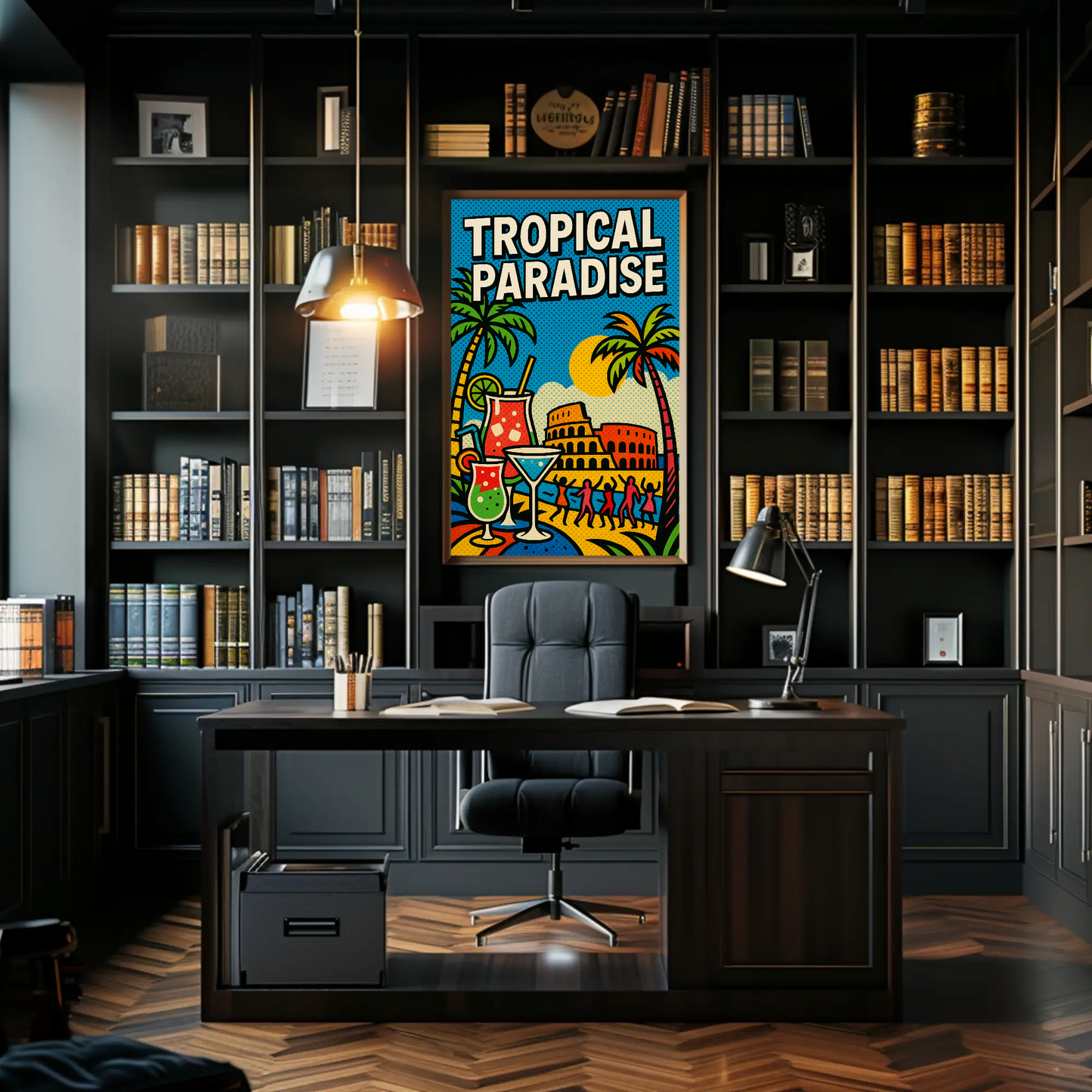 Tropical Paradise Pop Art Cocktail Beach Poster Poster