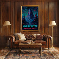 Kings Canyon National Park Scenic Wilderness Vintage Timeless Majestic Wanderlust Decor Wall Art Poster