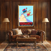 Zermatt Skiing Adventure Poster PosterGoat