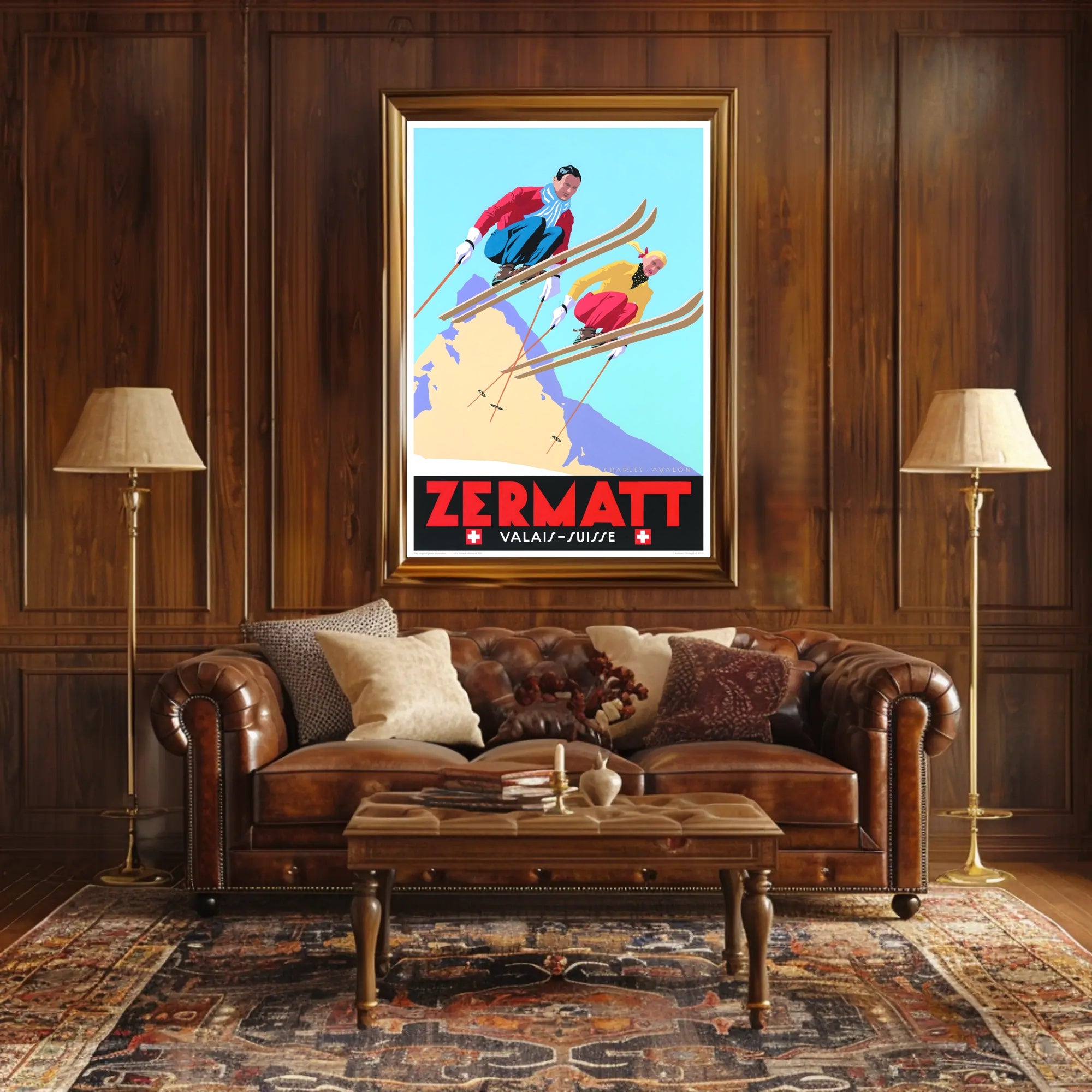 Zermatt Skiing Adventure Poster PosterGoat