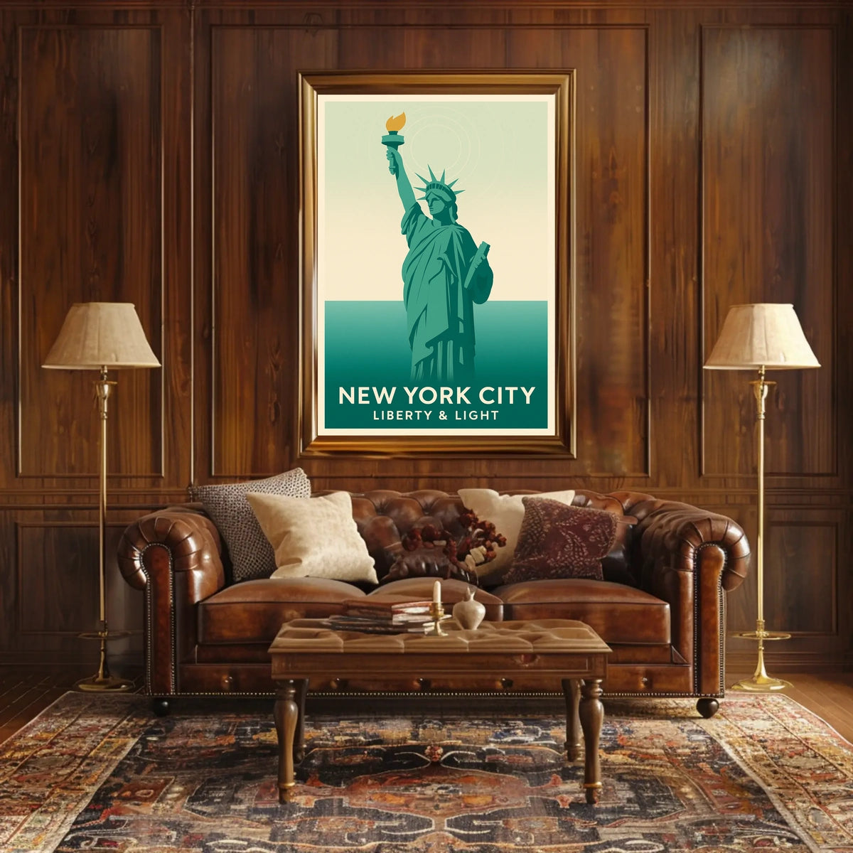 Statue of Liberty Poster Modern Travel City Wall Art