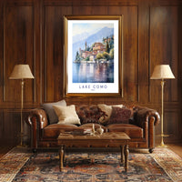 Lake Como Serene Escape Travel Poster PosterGoat