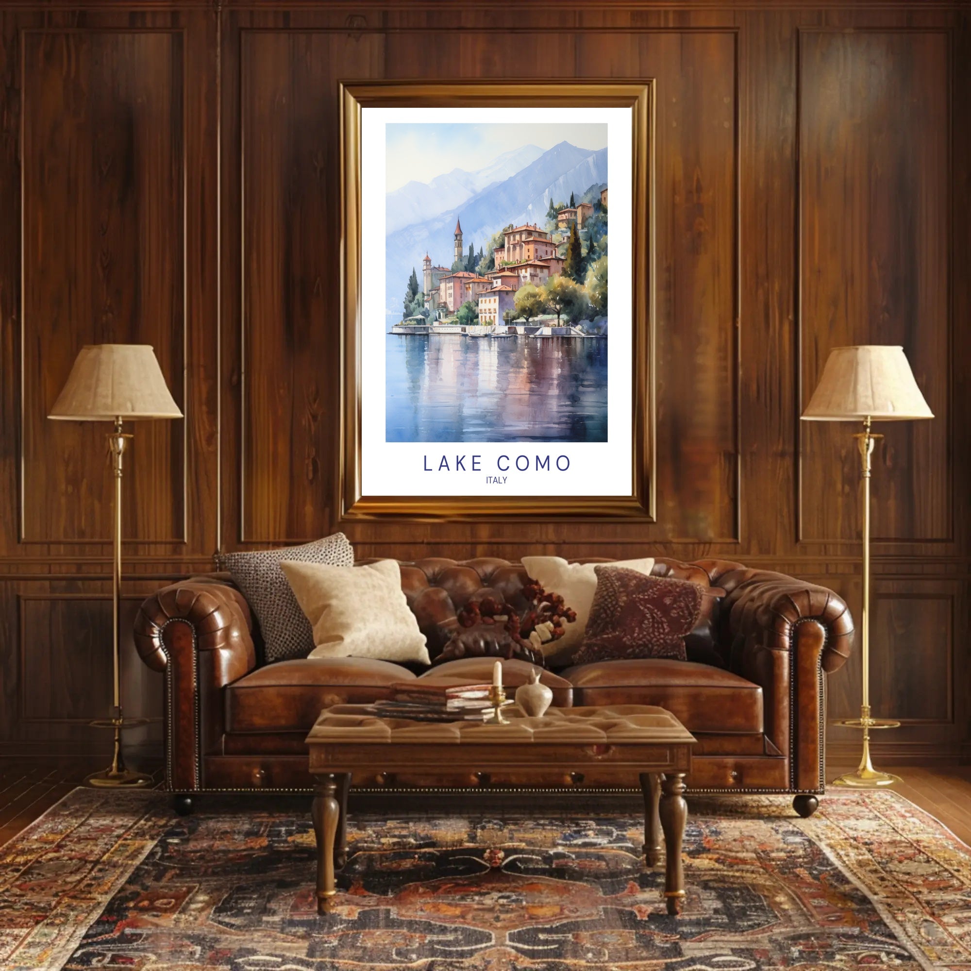 Lake Como Serene Escape Travel Poster PosterGoat