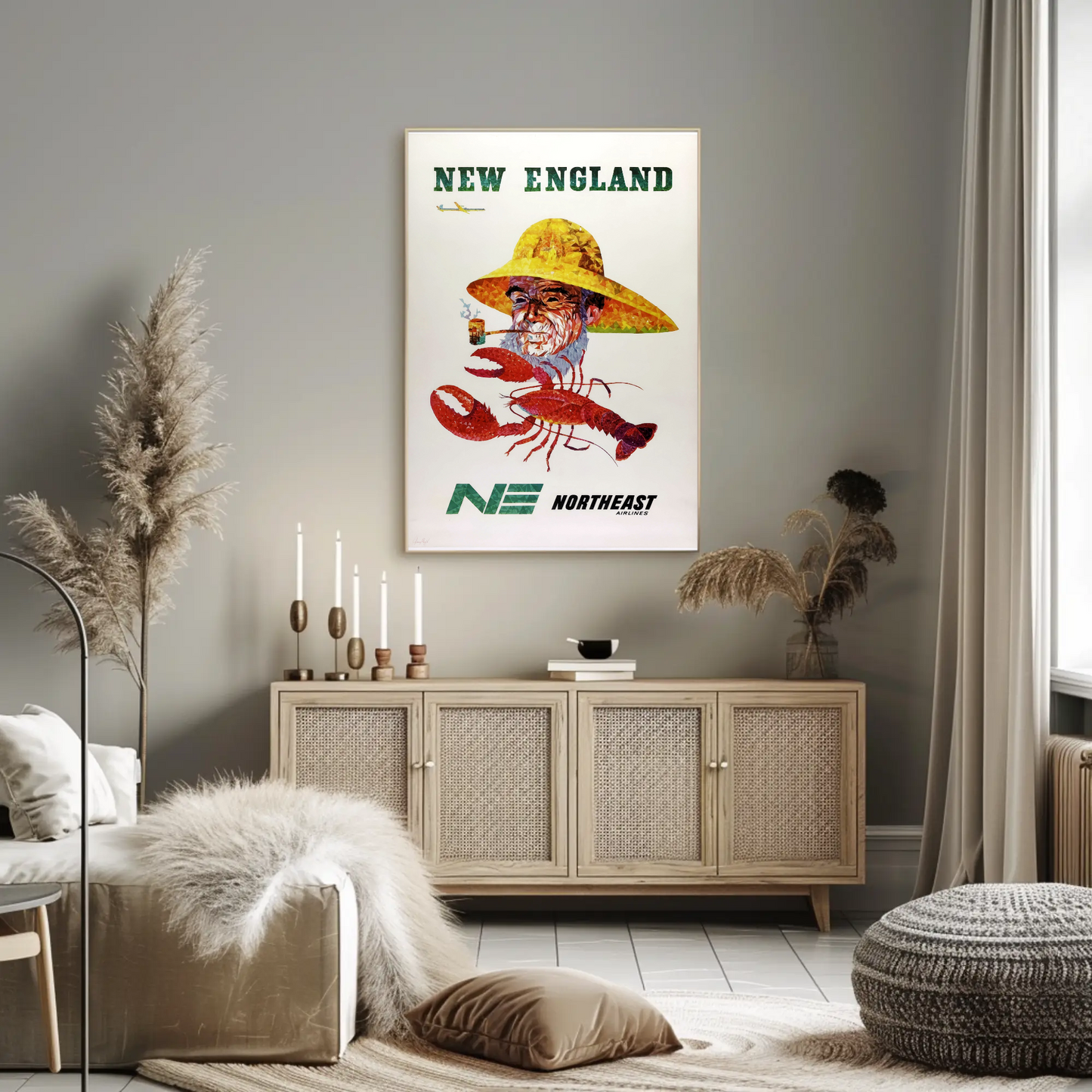 New England Vintage Poster - Northeast Airlines