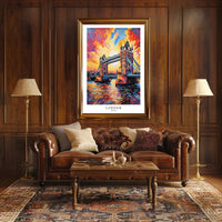 London Bridge in Vibrant Colors Poster PosterGoat