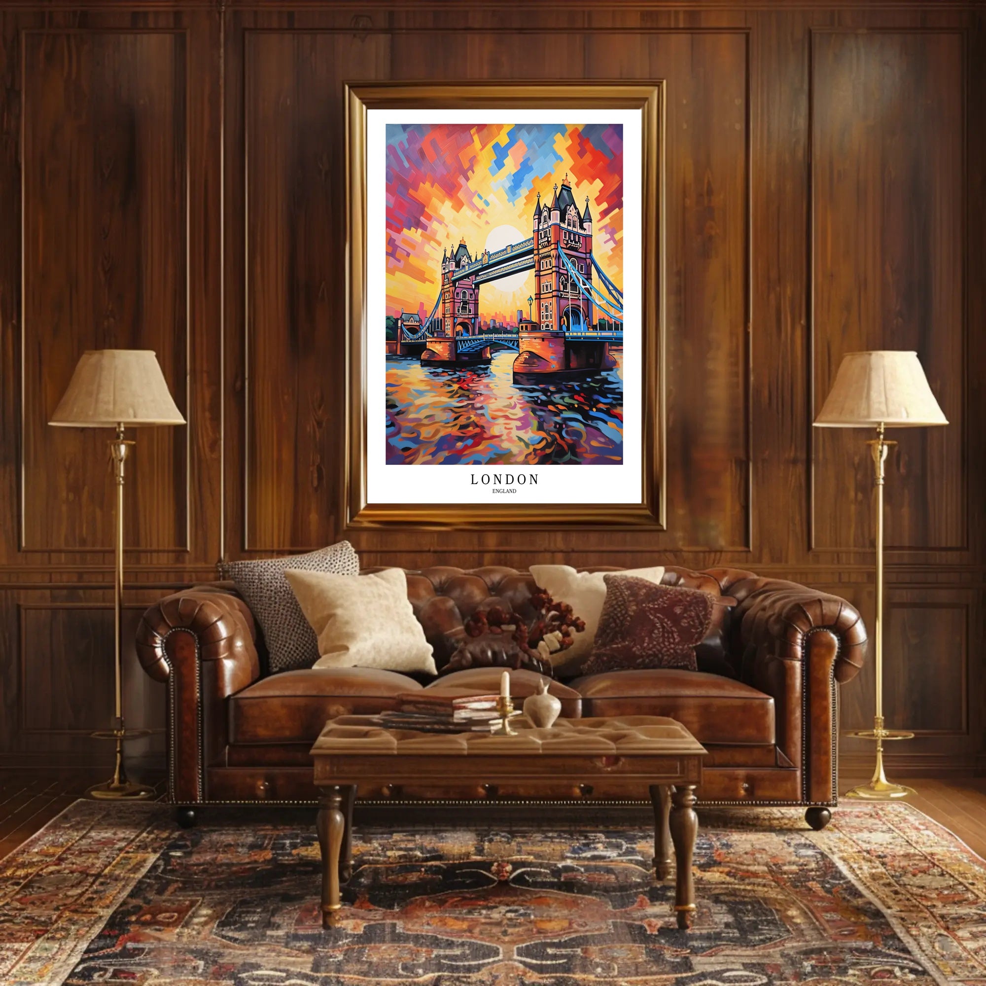 London Bridge in Vibrant Colors Poster PosterGoat