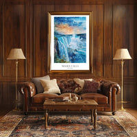 Niagara Falls Watercolor Art Travel Poster PosterGoat