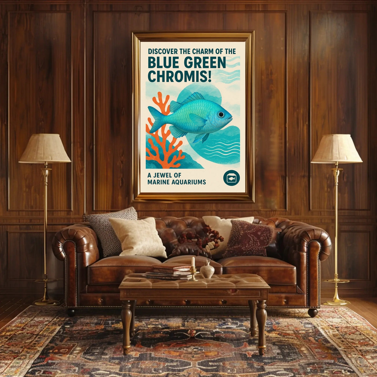 Discover the Charm of the Blue Green Chromis Poster