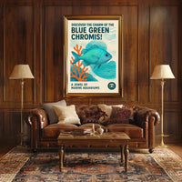 Discover the Charm of the Blue Green Chromis Poster
