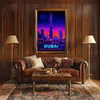Dubai Skyline United Arab Emirates Poster PosterGoat