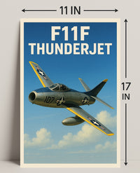 F11F Thunderjet Poster PosterGoat