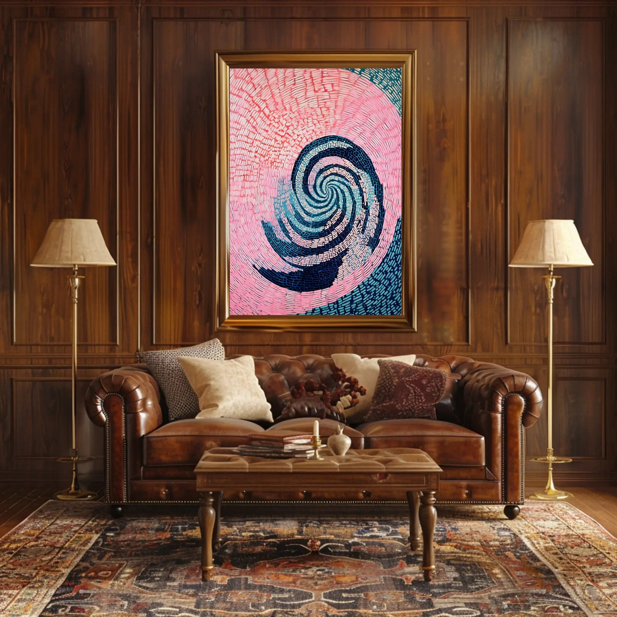 Swirling Mosaic Abstract Poster Wall Art Print