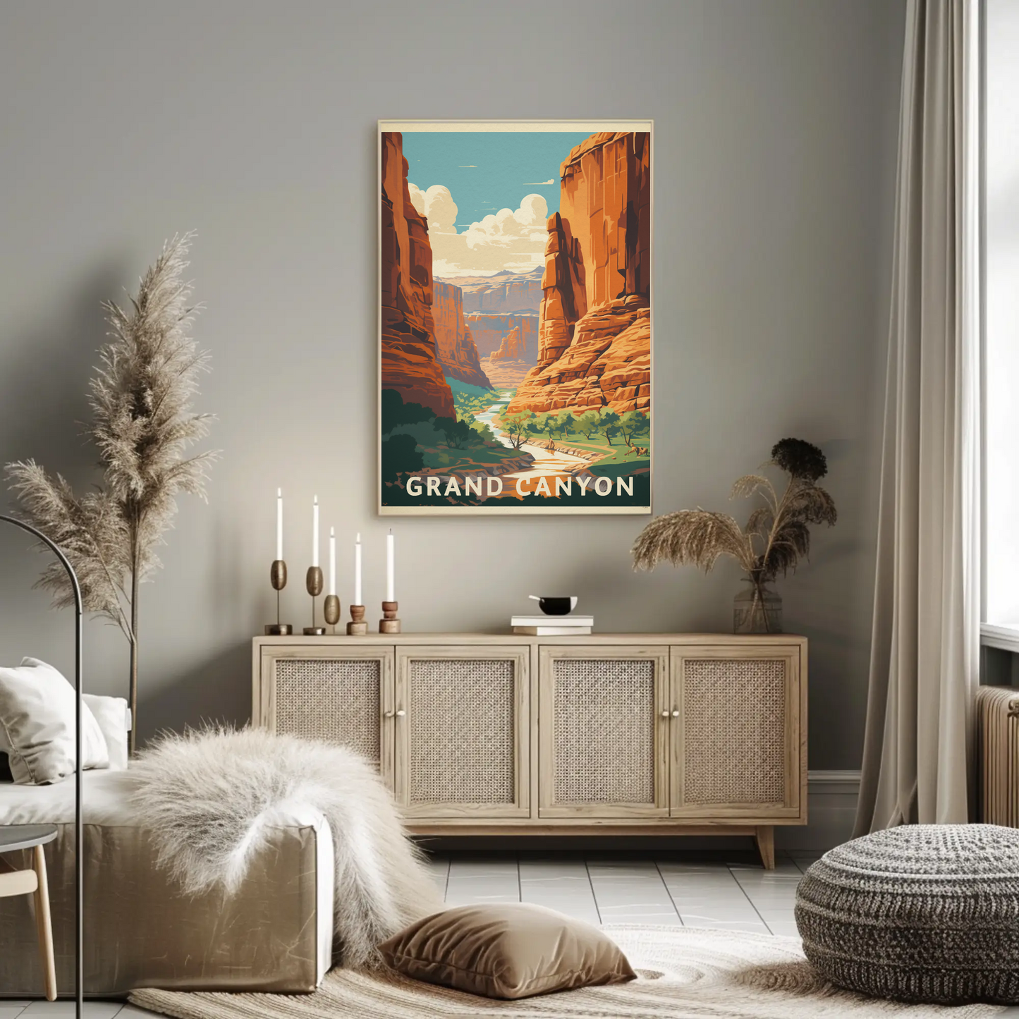 Grand Canyon River Vintage Travel Poster