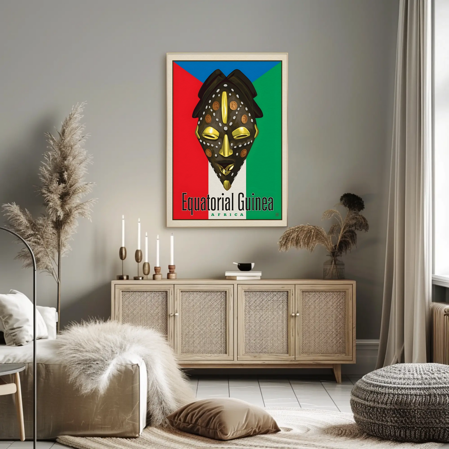 Vintage Poster Equatorial Guinea Africa