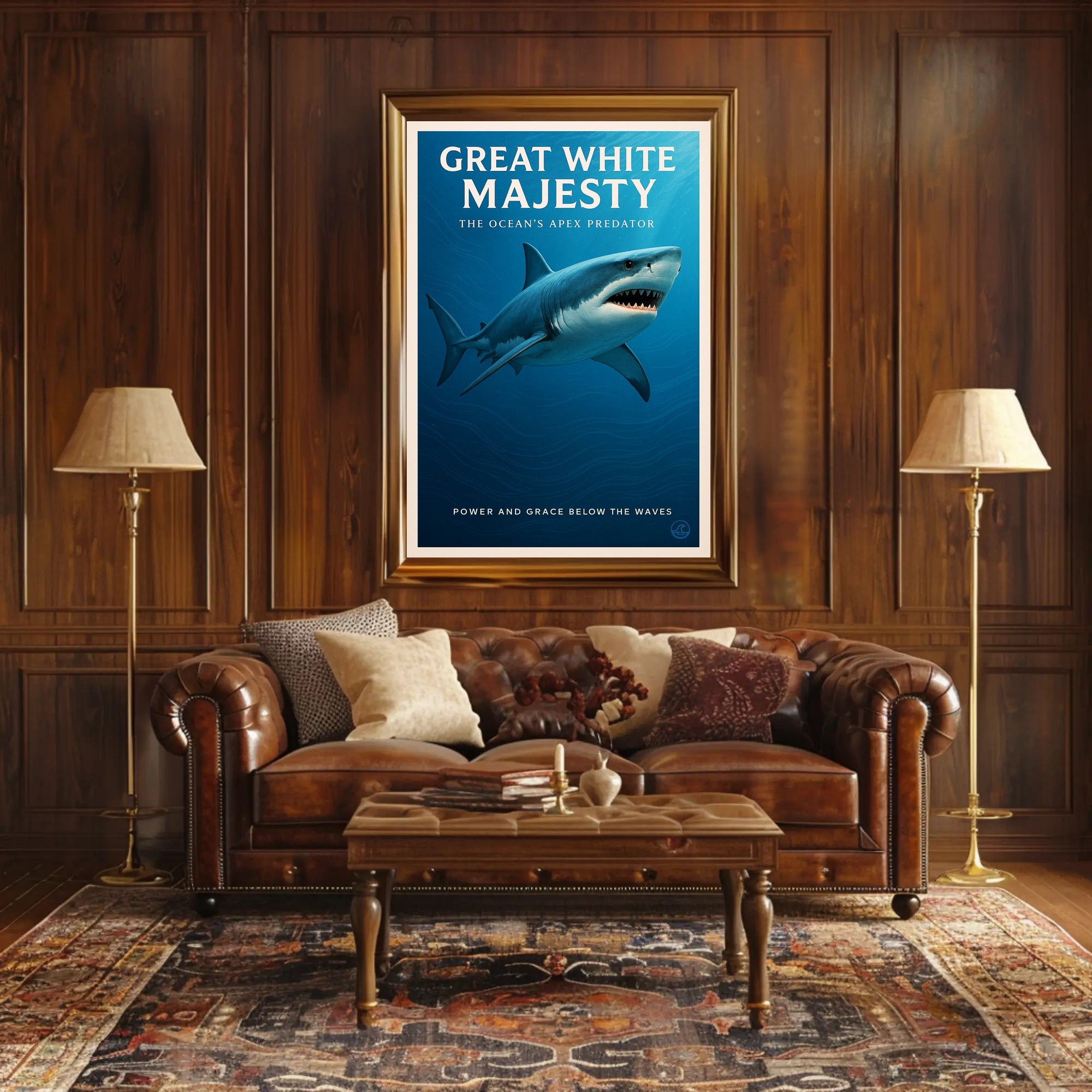 Great White Majesty Poster PosterGoat