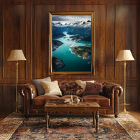 Glacier Bay Travel Poster Serene Landscape Wall Art