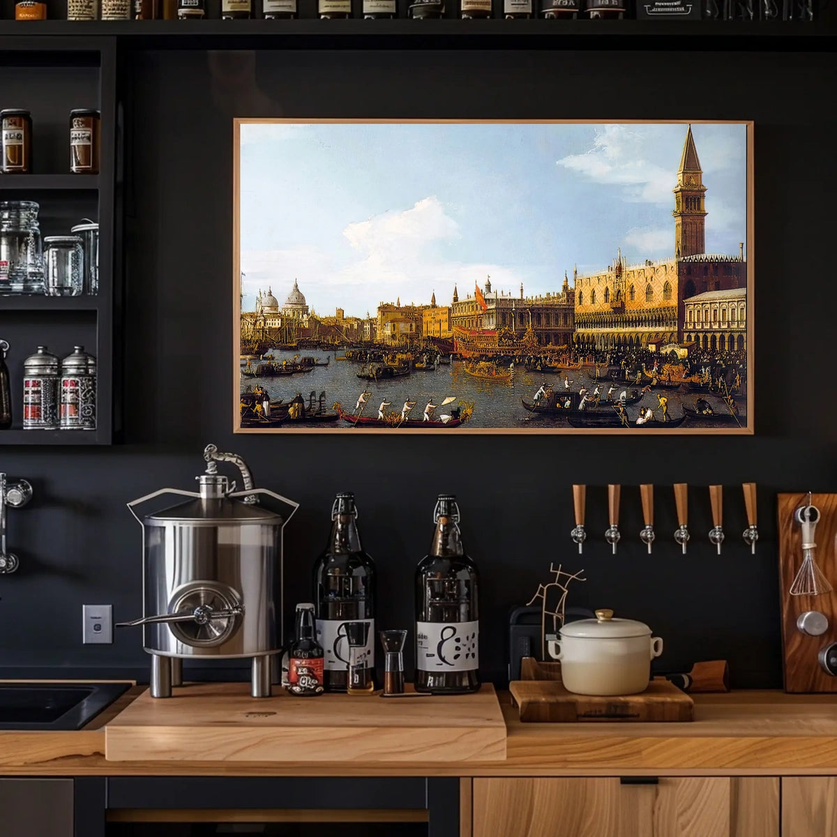 Venetian Celebration of Gondolas and Architecture Travel Poster