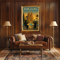 Barcelona A Tapestry of Art Culture Poster
