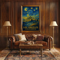 Starry Night Over Los Angeles Poster