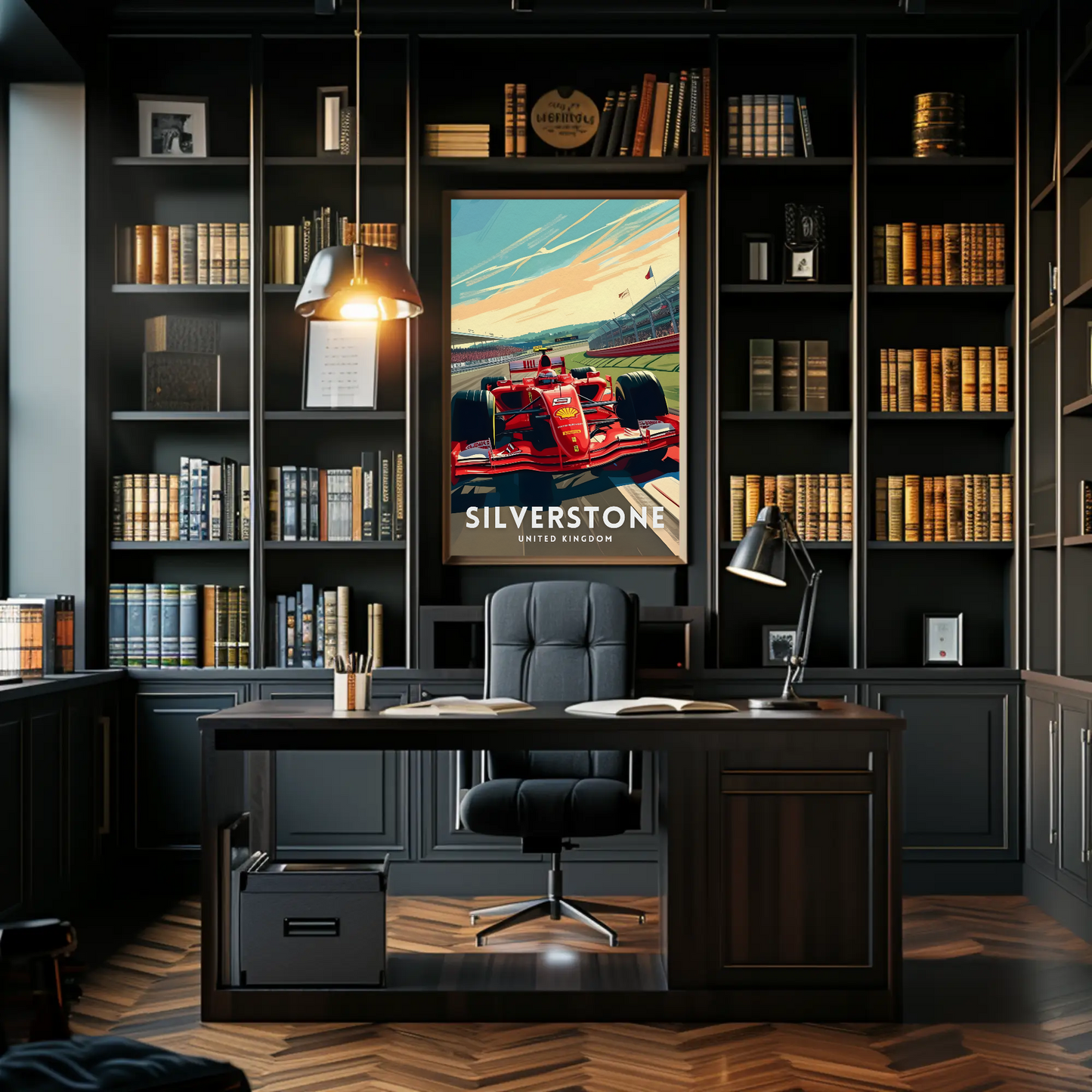 Silverstone Formula One Racing Travel Poster