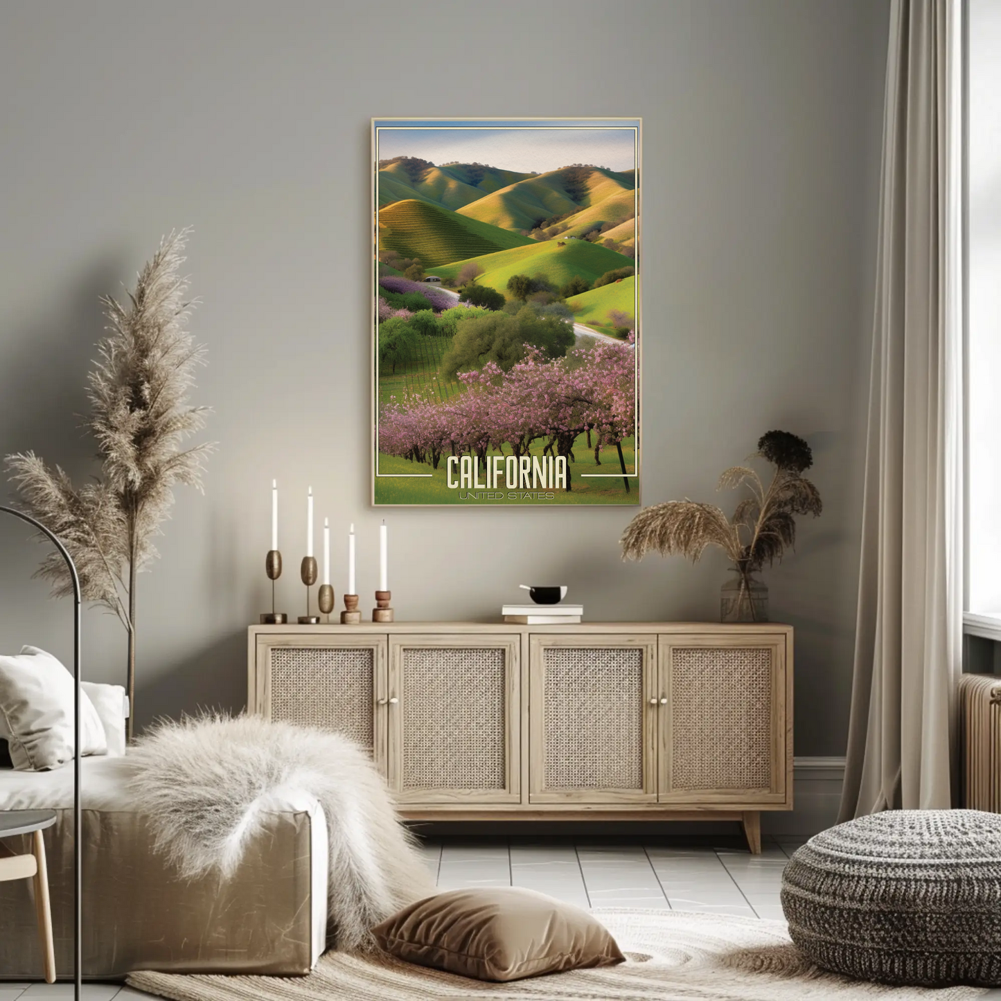 California Vineyard Vintage Poster