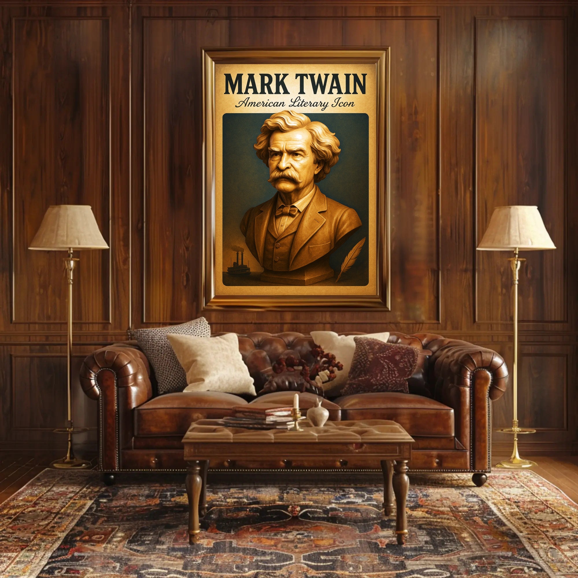 Mark Twain American Literary Icon Poster PosterGoat