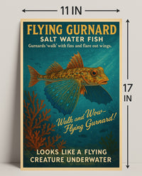 Flying Gurnard Salt Water Fish Poster PosterGoat