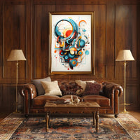 Futuristic Geometric Abstraction Art Print - Abstract Poster