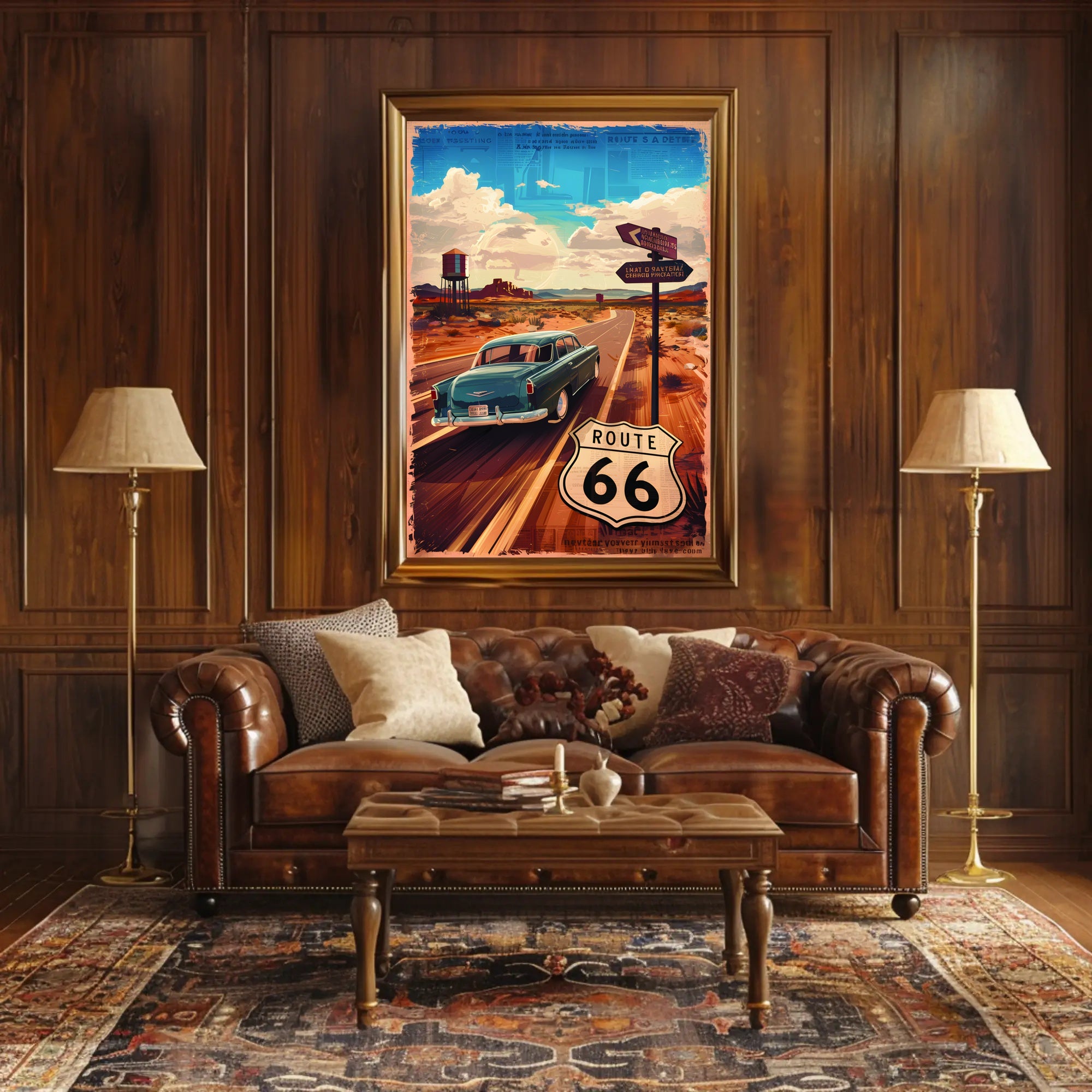 Journey on Route 66 Poster