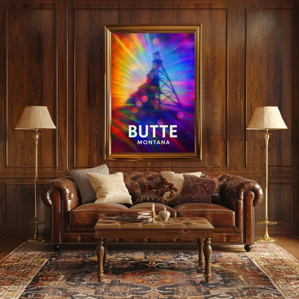 Butte Montana Travel Minimalist Poster