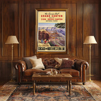 Grand Canyon Vintage Travel Poster Wall Art Print