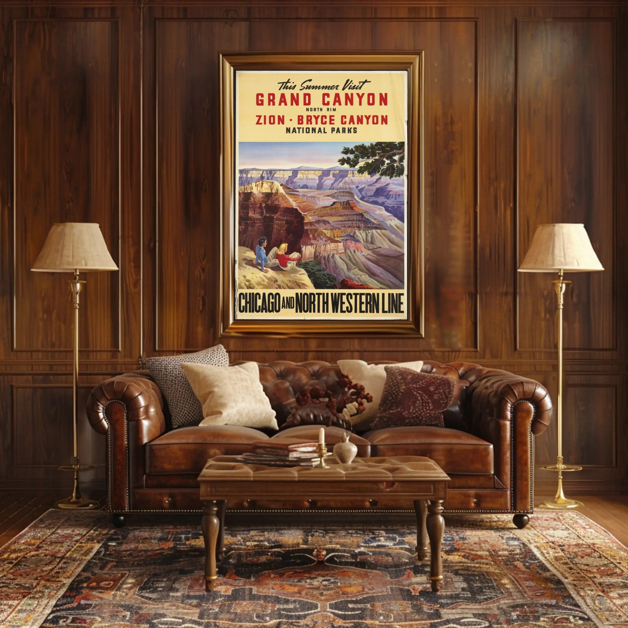 Grand Canyon Vintage Travel Poster Wall Art Print