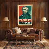 Zachary Taylor Twelfth President Vintage Heritage Portrait Wall Art Decor Museum Quality Poster