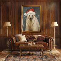 Festive Polar Bear Poster
