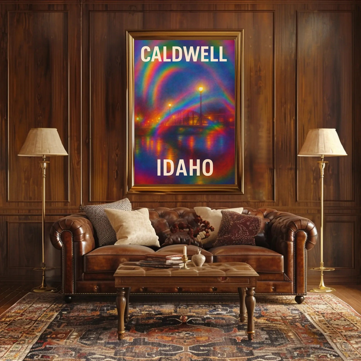 Caldwell Idaho Wanderlust Travel Impressionism Poster