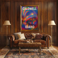 Caldwell Idaho Wanderlust Travel Impressionism Poster
