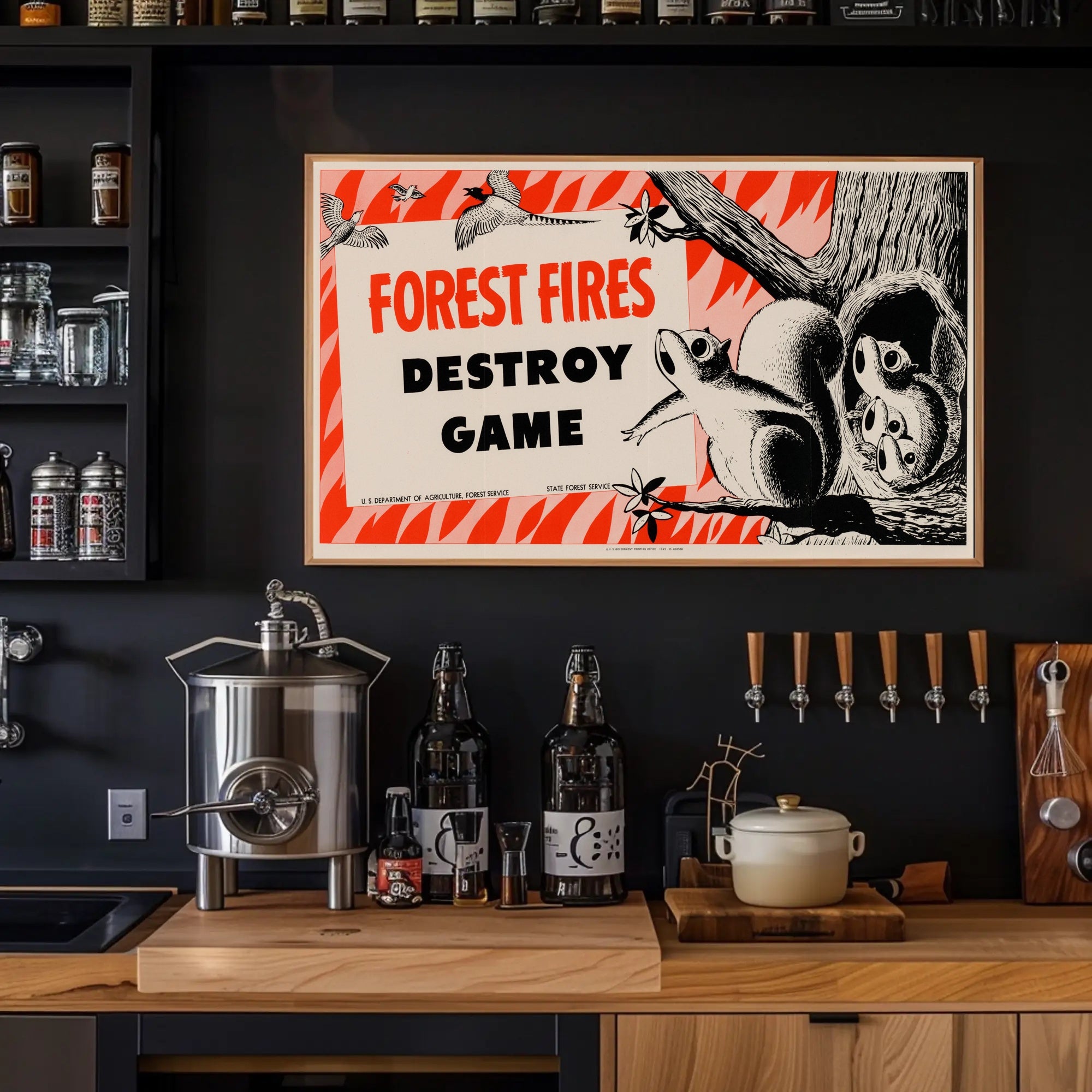 Forest Fire Warning Poster PosterGoat