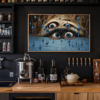 Surreal Face with Eyes Fantasy or Mythology Poster