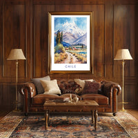 Majestic Andes Mountain Landscape Travel Poster PosterGoat