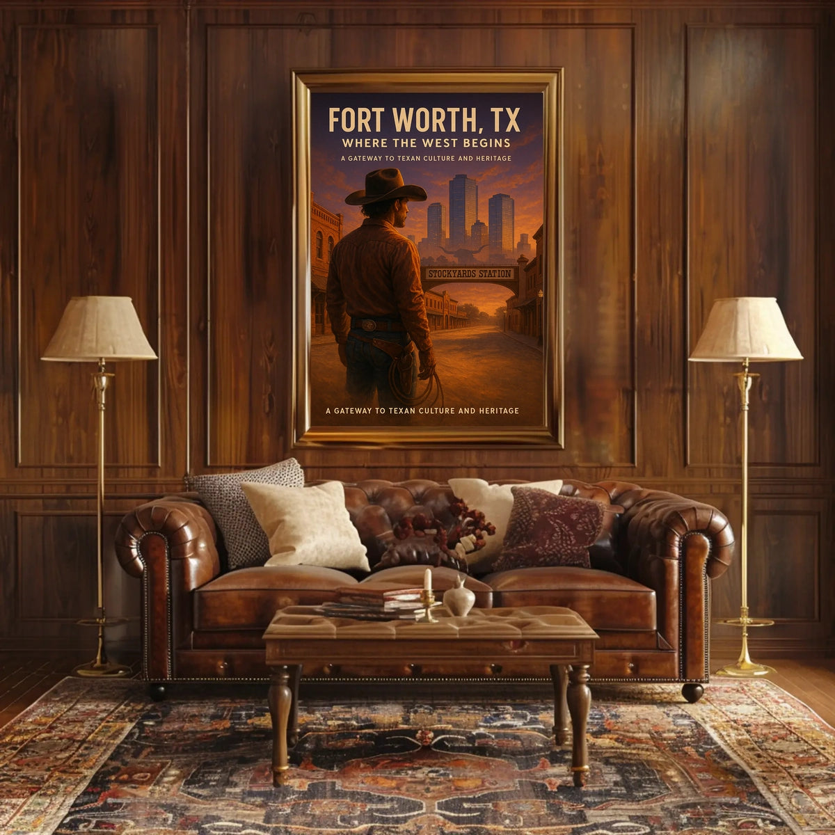 Fort Worth, TX Where the West Begins Poster