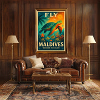 Fly to the Maldives Poster